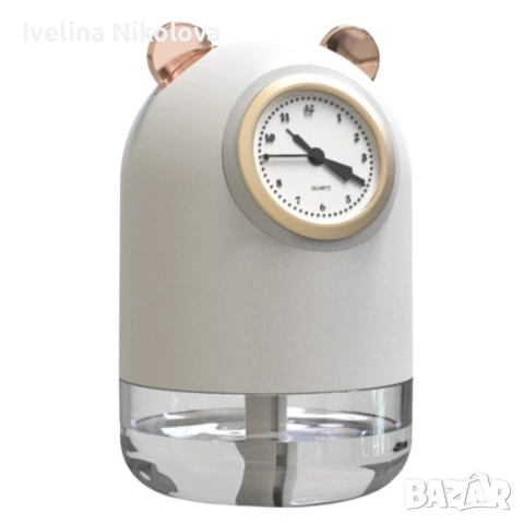 Арома дифузер с LED светлина и дигитален часовник – 300ml USB овлажнител, снимка 3 - Други стоки за дома - 54695926