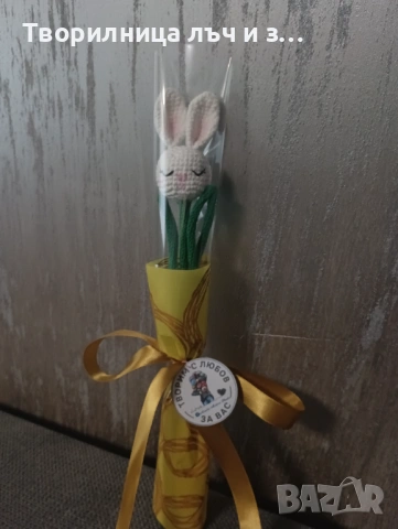 Зайчета- букет, снимка 4 - Декорация за дома - 54033556