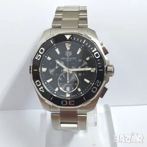 НОВ Tag Hauer Aquaracer, 300м, кутия+документи, Chrono, снимка 3 - Мъжки - 55681624