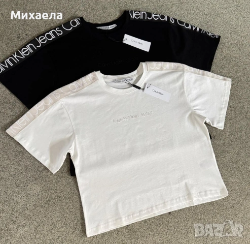 Дамски памучни тениски CK - два цвята - 20€, снимка 3 - Тениски - 54075662