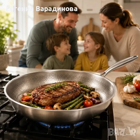 Тиган с уникално незалепващо покритие, снимка 3 - Съдове за готвене - 55396528