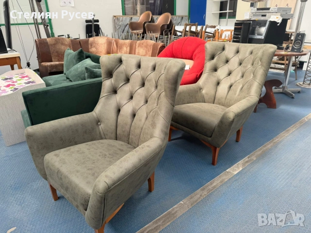 260311 НОВИ кралски кресла  / фотьойл  - цена за БРОЙ 170 евро или 332,49лв  -нови , без забележка, снимка 4 - Дивани и мека мебел - 53992307