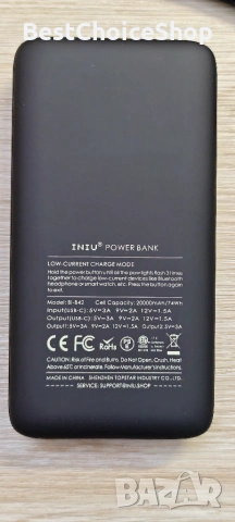 преносима външна батерия - Power Bank на INIU, 20000mAh, 74 Wh, снимка 3 - Външни батерии - 55075184