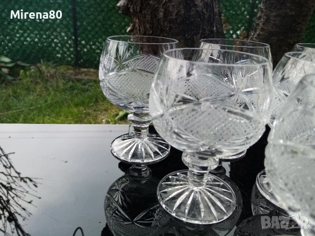 * Виолета * -кристален сервиз за коняк, снимка 2 - Сервизи - 54150726