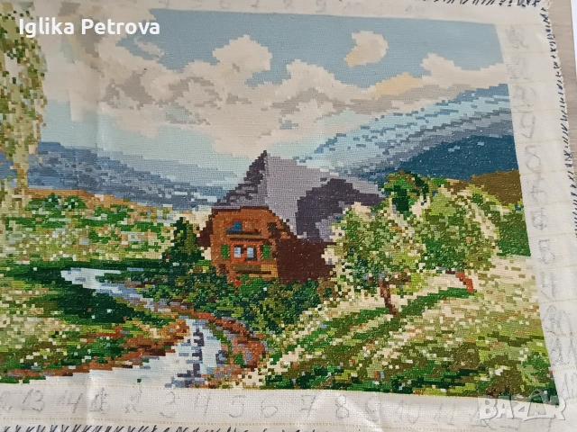 Гоблен "Пролет над Визенбаха", снимка 11 - Гоблени - 55070872