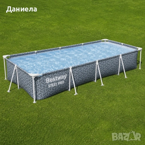 BESTWAY Steel Pro басейн 366x201x66 см с филтърна помпа - 4000 л капацитет