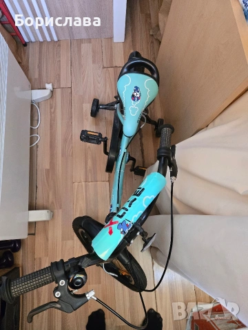Чисто НОВО-BYOX Велосипед DEVIL 16" ТЮРКОАЗ , снимка 3 - Детски велосипеди, триколки и коли - 54125475