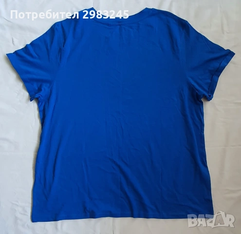 Синя тениска с къси ръкави, снимка 2 - Тениски - 54542916