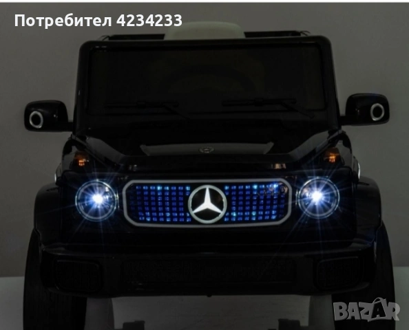 Акумулаторен джип Mercedes EQG Electric G-Class 12V с отварящи се врати меки гуми 4x4, снимка 7 - Коли, камиони, мотори, писти - 55244553