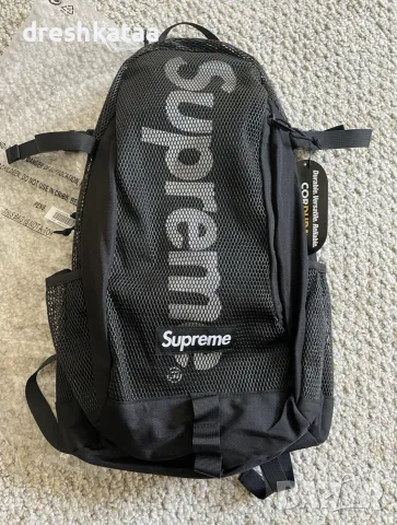 Нова Раница Supreme Mesh Cordura Backpack – Black (пращам същия ден 🚛✅)