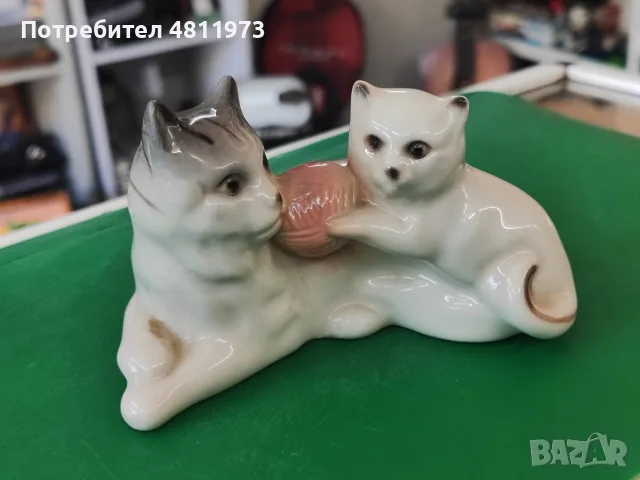 Порцеланова статуетка Румъния котки котка, снимка 2 - Статуетки - 55525137