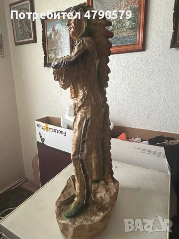 Скулптури на индианци за декорация, снимка 2 - Декорация за дома - 54127551
