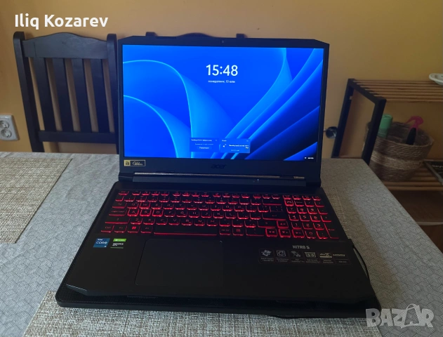 Геймърски комплект:Лаптоп Acer Nitro 5 (i5-11400H / 24GB RAM / 1TB NVMe) +Охладител и Мишка, снимка 6 - Лаптопи за игри - 55264544