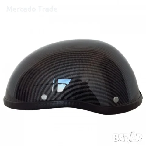 Каска за мотор Mercado Trade, Tип канче, Ретро стил, Карбон, снимка 2 - Аксесоари и консумативи - 55636636