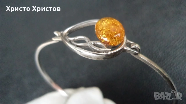 Сребърен 925 проба нов бутиков комплект с кехлибари, снимка 2 - Бижутерийни комплекти - 55138225