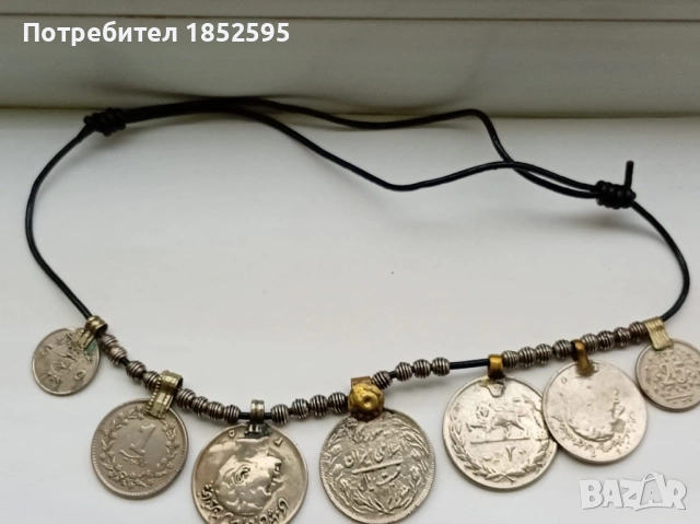 Vintage колие с арабски монети., снимка 4 - Колиета, медальони, синджири - 54721316