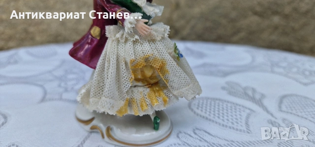 Порцеланова фигура Dresden , снимка 10 - Статуетки - 55236603