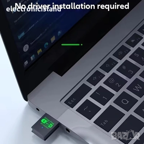 Безжичен адаптер Wifi 6 + Bluetooth 5.4, USB, 900Mbps, 2.4/5.8Ghz за лаптоп, компютър, снимка 5 - Мрежови адаптери - 41786780