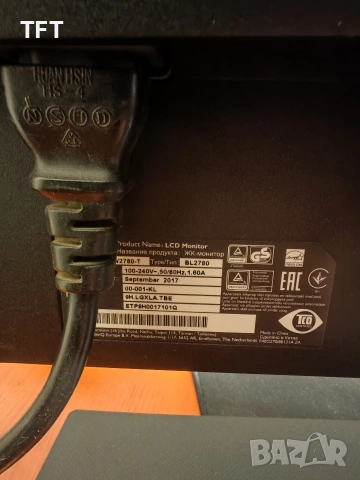 BenQ BL 2780 1920х1080 IPS 27",60Hz монитор , снимка 2 - Монитори - 54637554