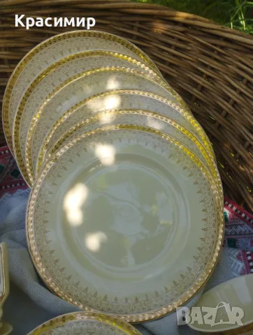 Английски порцелан Burleigh Ware (Burgess & Leigh) – чинии и каничка , снимка 6 - Антикварни и старинни предмети - 55439221