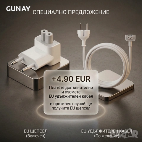 Оригинално зарядно Apple 61W A1718 адаптер за MacBook Air Pro USB-C, снимка 7 - Части за лаптопи - 54086712