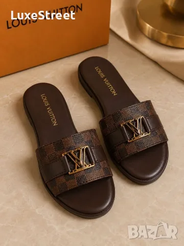 Louis VUITTON 🤍Дамски Чехли , снимка 7 - Чехли - 55531547