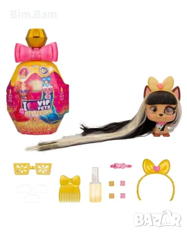 VIP PETS Модно кученце за прически с 10 изненади CELEBRIPETS, снимка 4 - Фигурки - 55394526