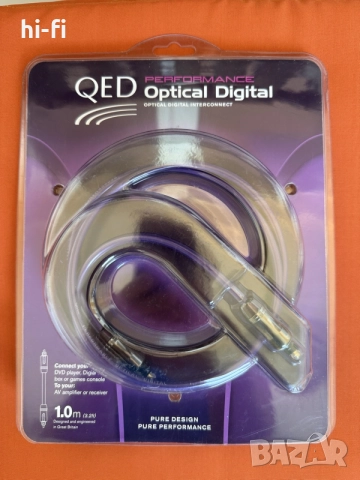QED Performance Optical Digital Toslink Interconnect / Оптичен аудио кабел, снимка 9 - Ресийвъри, усилватели, смесителни пултове - 55472752