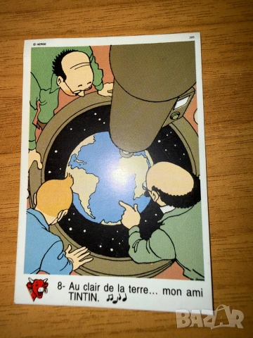 Картонена картинка TIN TIN - номер 8, снимка 2 - Други ценни предмети - 55019331