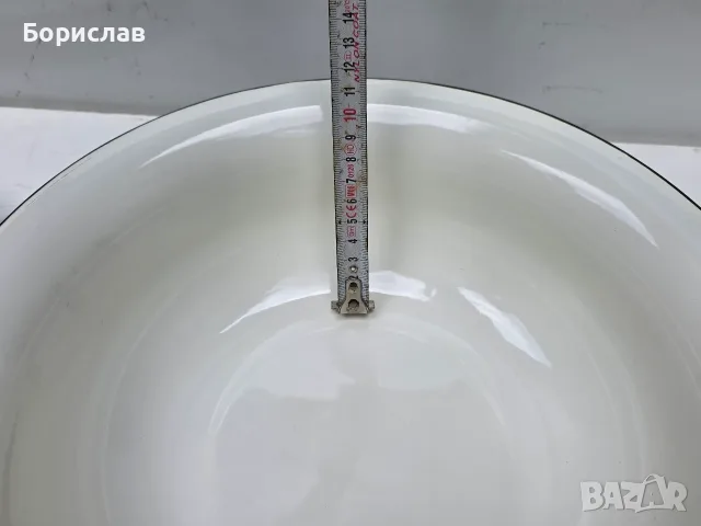 Емайлирана купа и чиния, снимка 3 - Чинии - 55607278