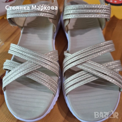 Нови сандали в бежово, снимка 6 - Сандали - 54998253