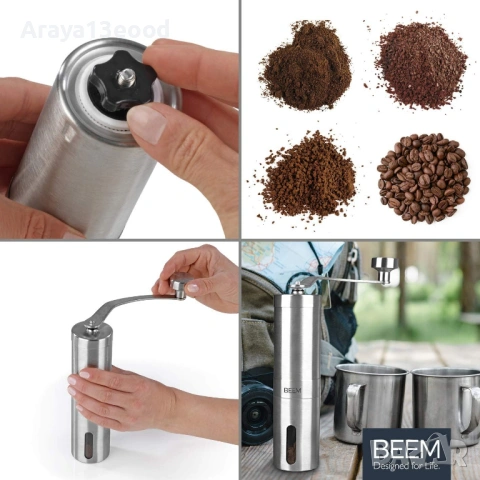 Ръчна кафемелачка BEEM GRIND-2-GO с керамичен механизъм, снимка 4 - Кафемашини - 54639291