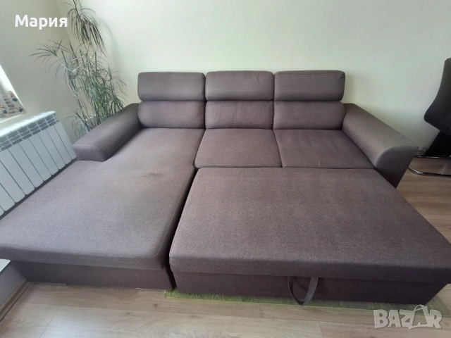Продавам разтегателен ъглов диван, снимка 3 - Дивани и мека мебел - 54327117