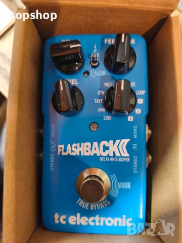 Чисто нов легендарен ефект за китара TC Electronic Flashback 2 Delay Pedal с MASH технология , снимка 12 - Други - 54949800