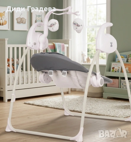 Електрическа люлка за бебе Zizito Hana, снимка 5 - Детски люлки - 54106330