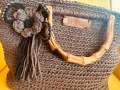 ръчно изплетена дамска чанта на една кука с хастар, снимка 5