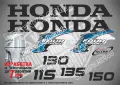 HONDA извънбордови двигател стикери надписи 100 115 130 135 150 hp, снимка 1