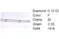 Златнo колие с диаманти 0,12Ct. чистота:SI 43см. модел:42558-1, снимка 2