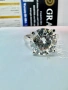 Сребърен пръстен с мойсанит (Диамант) 5 карата, снимка 9