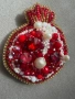 Уникална брошка Handmade - Нар с естествени перли , снимка 9