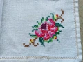 Красиви ръчно бродирани салфетки с рози от Англия, 5 бр, , снимка 2
