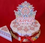 Картонена торта Български народни мотиви / шевици, снимка 1
