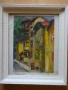 ХРИСТО КАБАКЧИЕВ картина "Градски пейзаж" акварел 1950 г, снимка 2