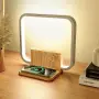 Нощна лампа с функция за зареждане, 10W безжично зарядно, светлина на будилник, сензорно управление, снимка 3