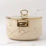 Тенджера Goldmann GM 8017-24B, 6.2L, 24x15см, Емайлирана, Индукция, Златист/Мрамор, снимка 3