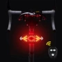 Безжична LED светлина за велосипед с мигачи (ляво/дясно), IP65, 900mAh дистанционно за кормило 10242, снимка 1