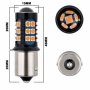 LED крушки с една светлина-оранжеви(P21W-BA15S)12-24V, к-т /2бр./, снимка 3