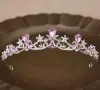 фини цветя вредени с камъни сребриста златиста диадема корона тиара венец дамска детска метална, снимка 3
