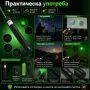 Мощен акумулаторен лазер зелен пойнтер показалка с регулируем фокус батерия 18650 зарядно точка, снимка 3