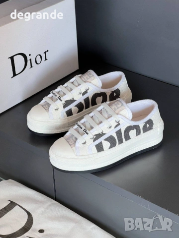 👟Дамски Маратонки Miss Dior Бяло и Черно , снимка 13 - Маратонки - 54791159